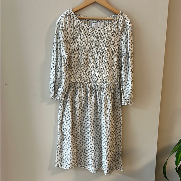 Old Navy White and Black Patterned Dress Girls Size XL 12-14 - Picture 1 of 13